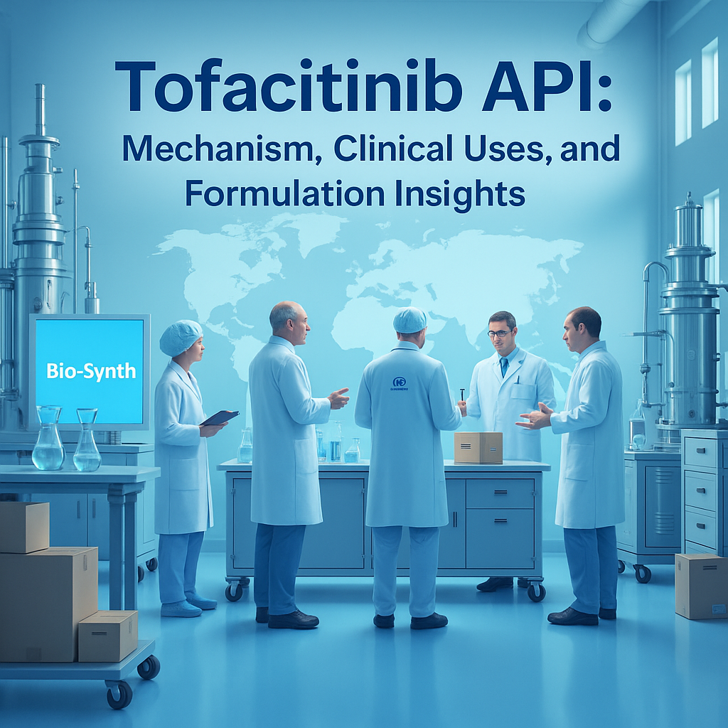 Tofacitinib Citrate API has become one of the most sought-after molecules among global B2B buyers. This guide explores its pharmacology, formulation, regulatory considerations, and why Bio-Synth a Hyderabad-based WHO-GMP-certified organisation, stands among the top Tofacitinib Citrate API Manufacturers in India.