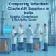 Comparing Tofacitinib Citrate API Suppliers in India: Quality, Compliance & Reliability Guide